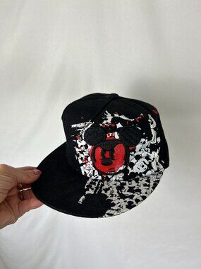 Mickey Mouse Hat Disney Parks Angry Flat Bill Baseball Cap Youth OS